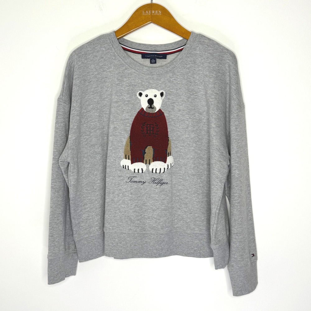 Tommy Hilfiger Bear sweater womens XL